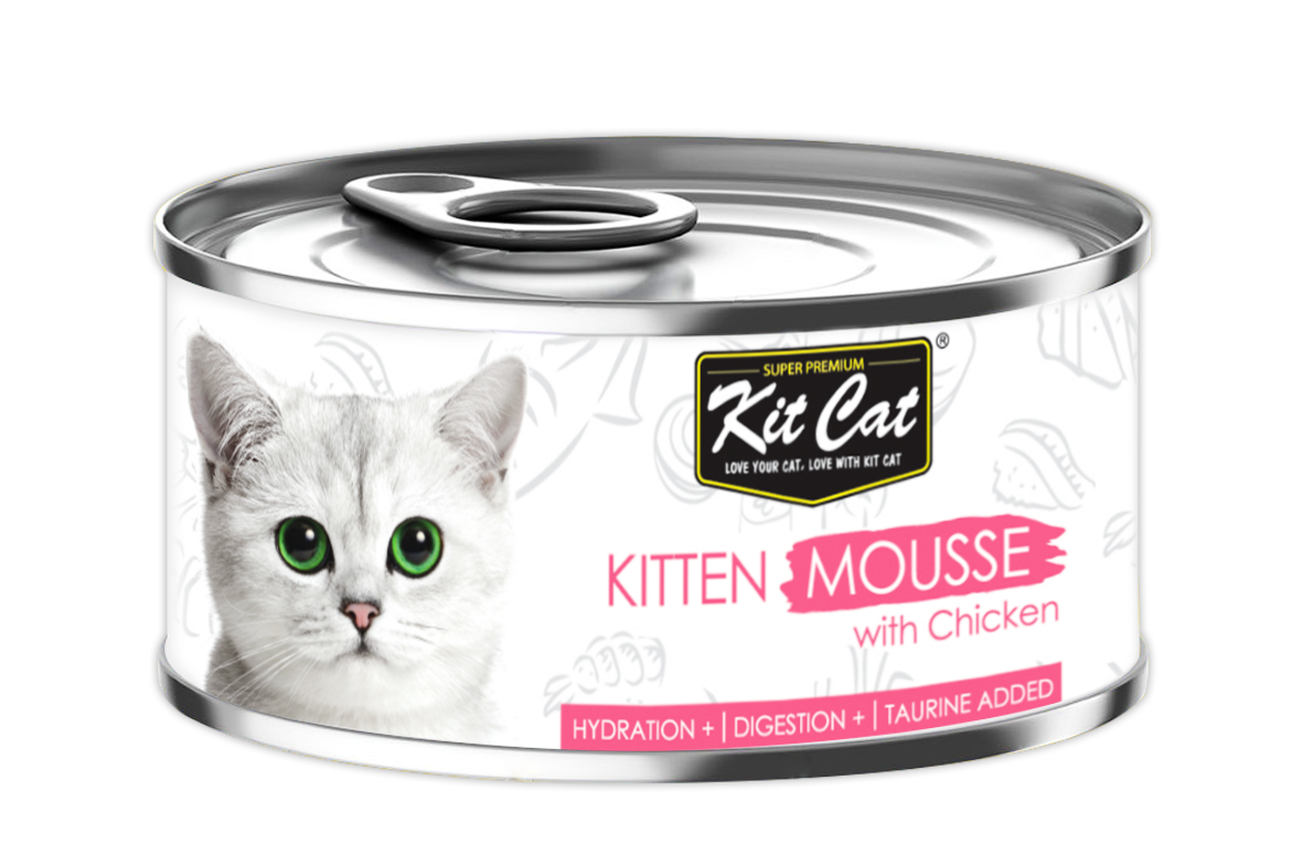 Kit Cat Kitten Mousse With Chicken Toppers 80g
