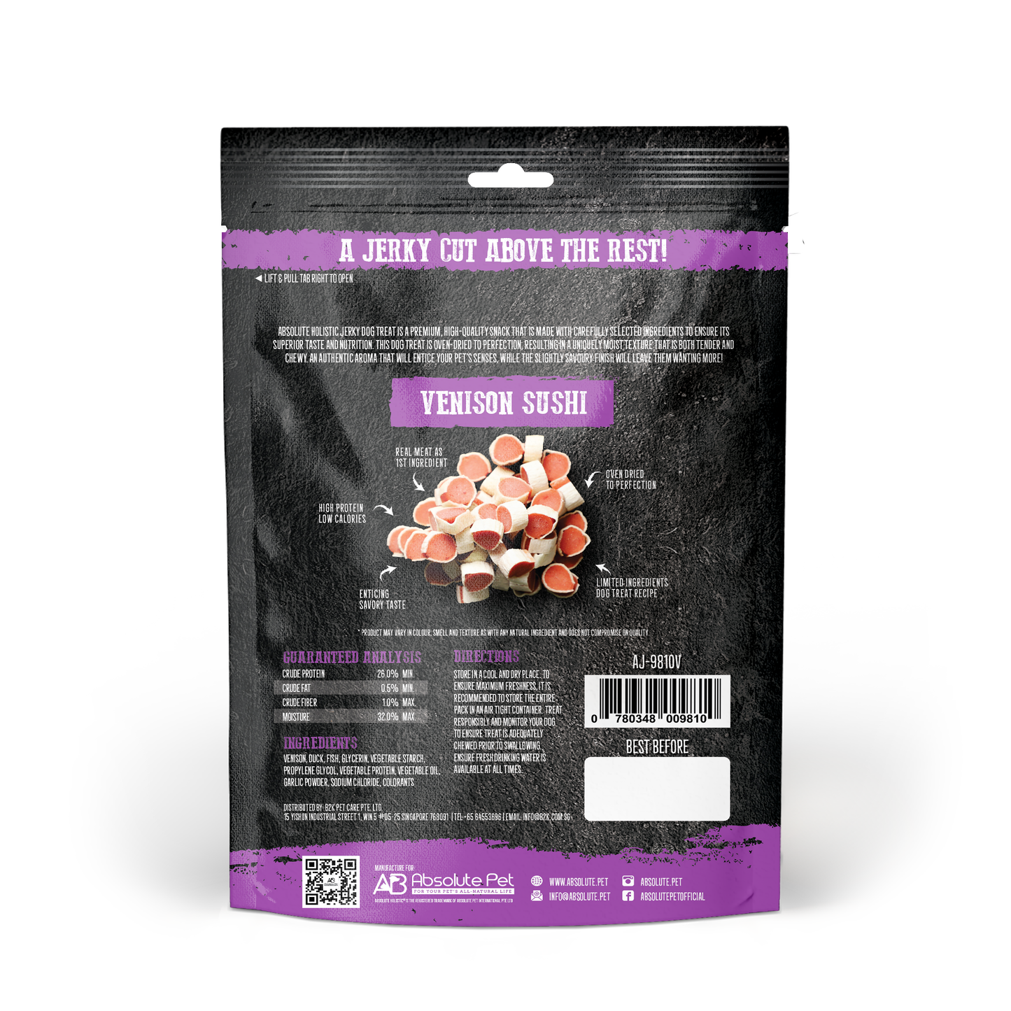 Absolute Holistic Venison & Whitefish Sushi 100g
