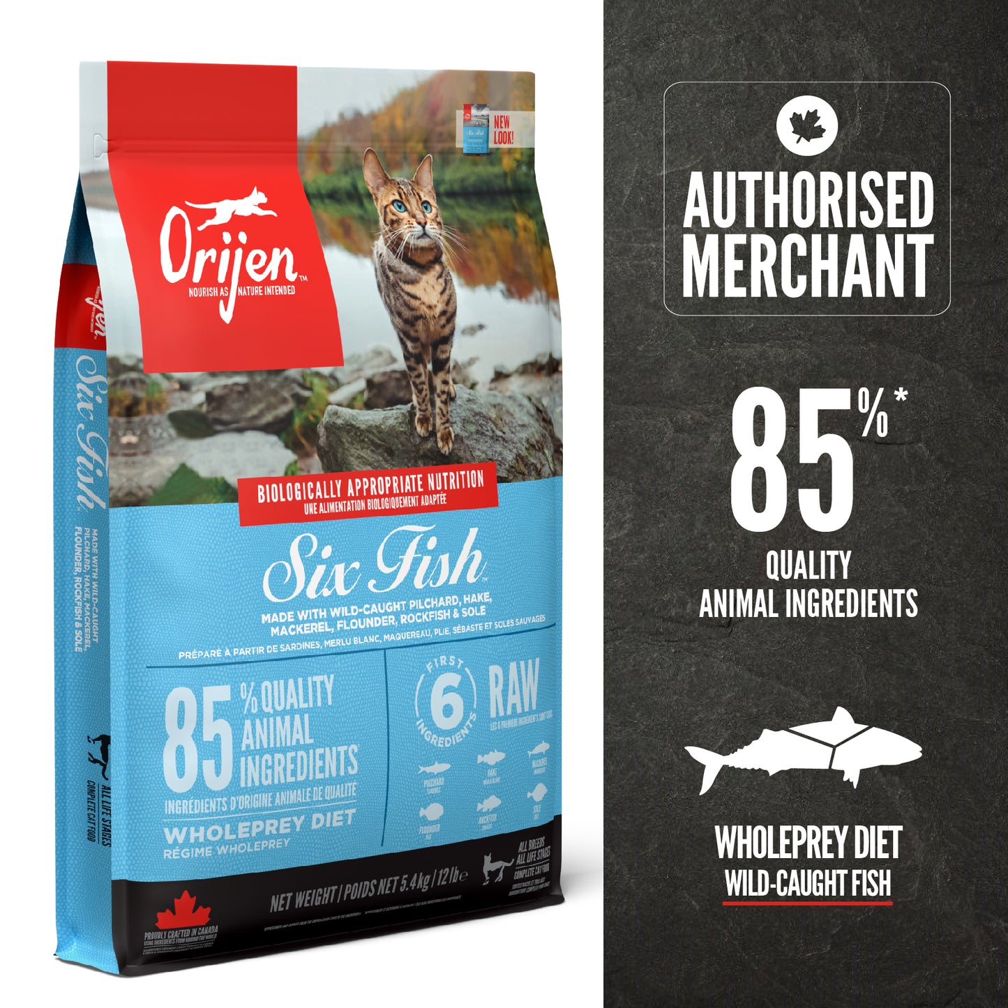 ORIJEN Freeze-Dried Infused Six Fish Cat Recipe