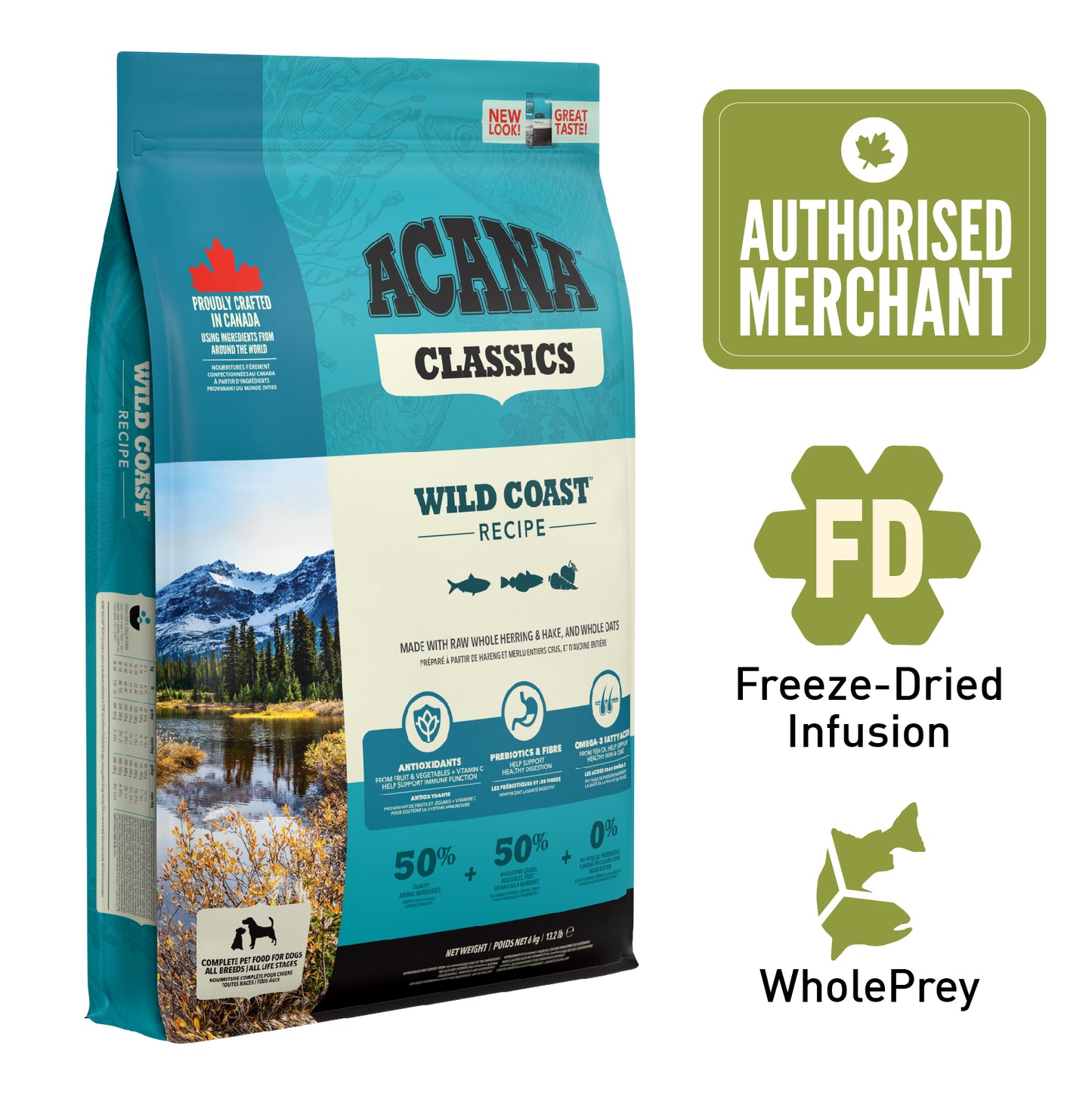 ACANA Freeze-Dried Infused Wild Coast Dog Food Recipe