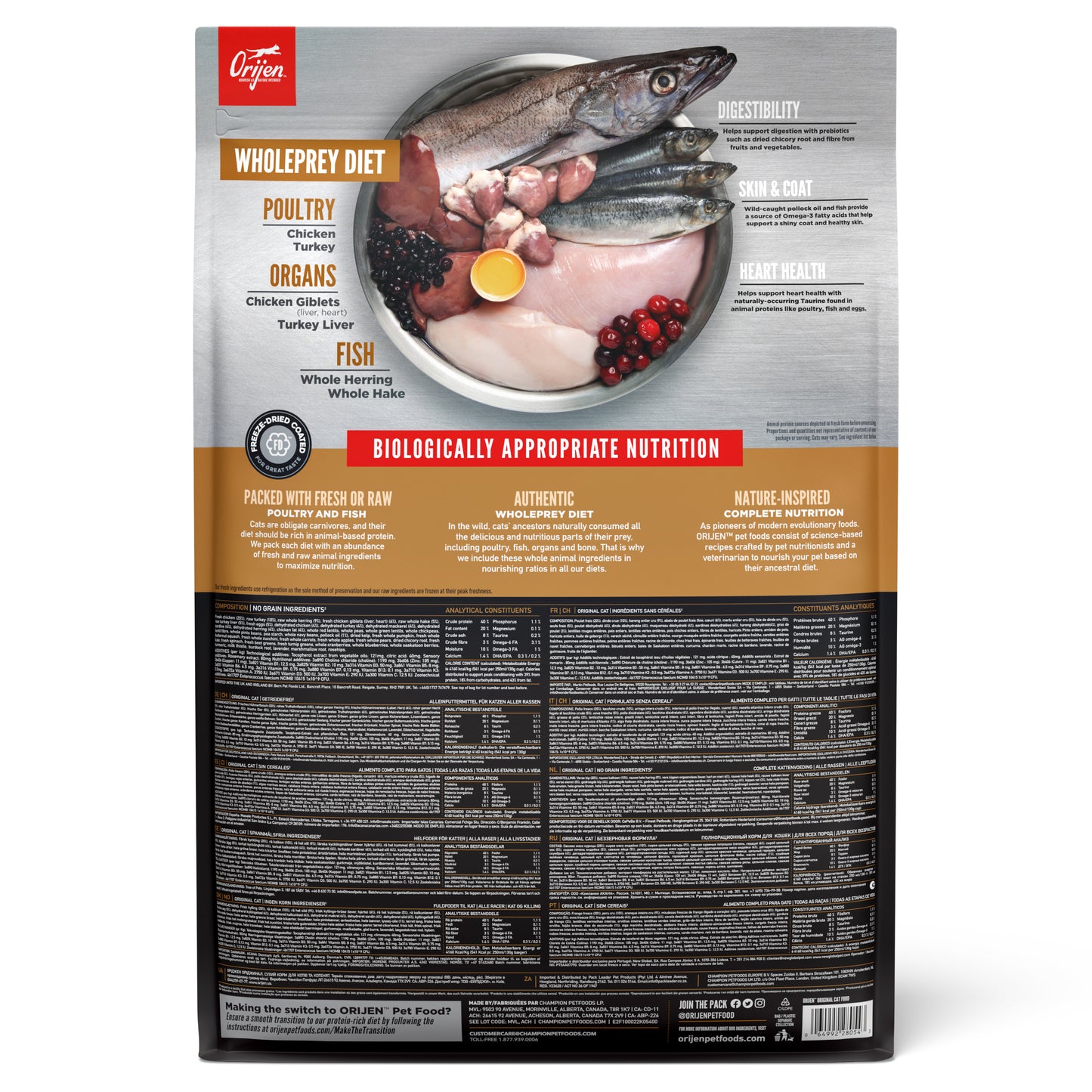 ORIJEN Freeze-Dried Infused Original Cat Recipe