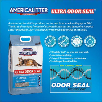 AmericaLitter Ultra Odor Seal Clumping Cat Litter (10ltrs)