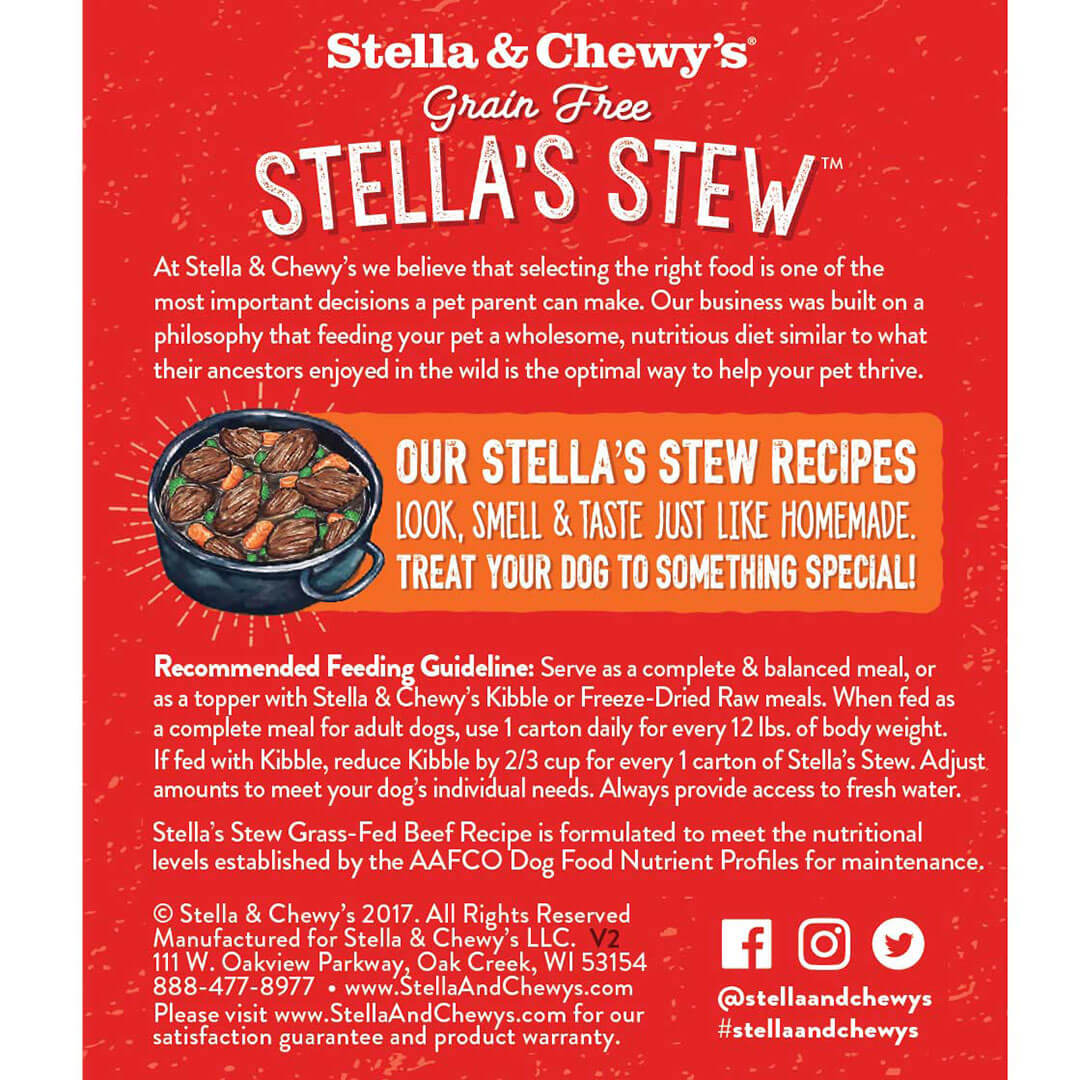 Stella & Chewy's Grain Free Stella's Stew (Grass-Fed Beef) 11oz