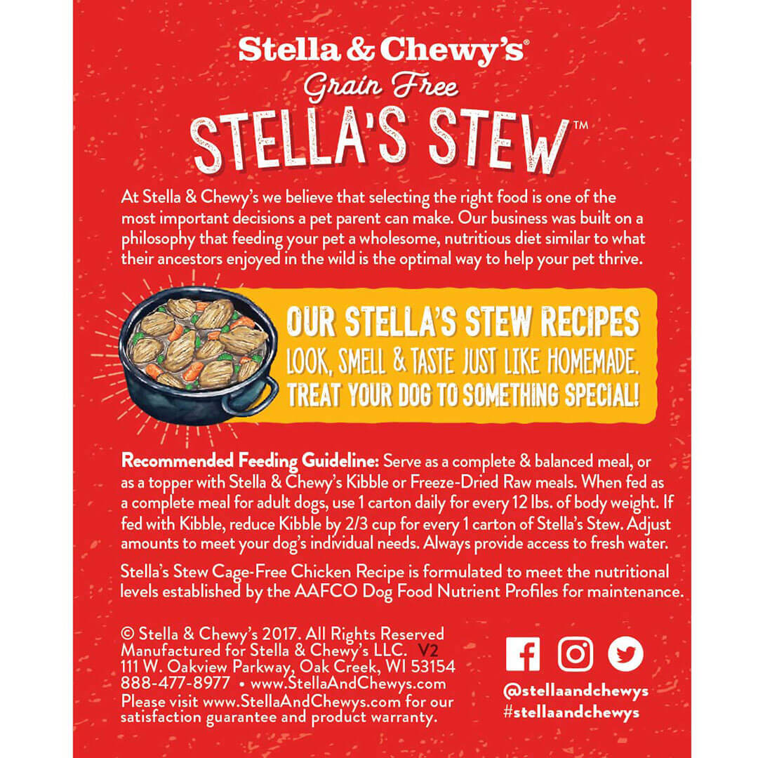 Stella & Chewy's Grain Free Stella's Stew (Cage Free Chicken Recipe) 11oz