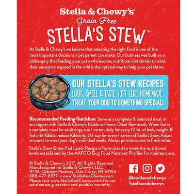 Stella & Chewy's Grain Free Stella's Stew (Grass-Fed Lamb) 11oz