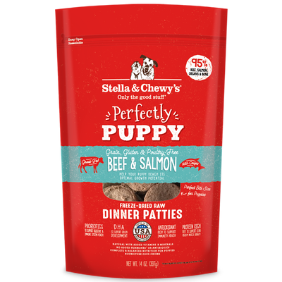 Stella & Chewy's - Perfectly Puppy (Beef & Salmon) Freeze-Dried Raw Dinner Patties