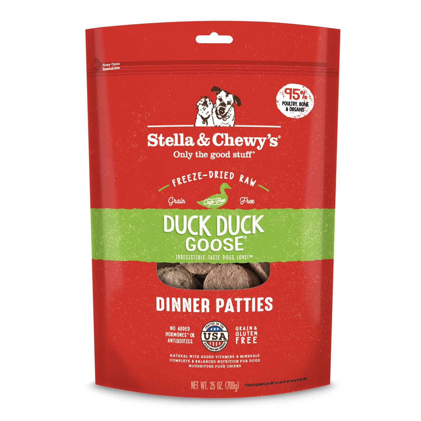 Stella & Chewy's - Duck Duck Goose Freeze-Dried Raw Dinner Patties