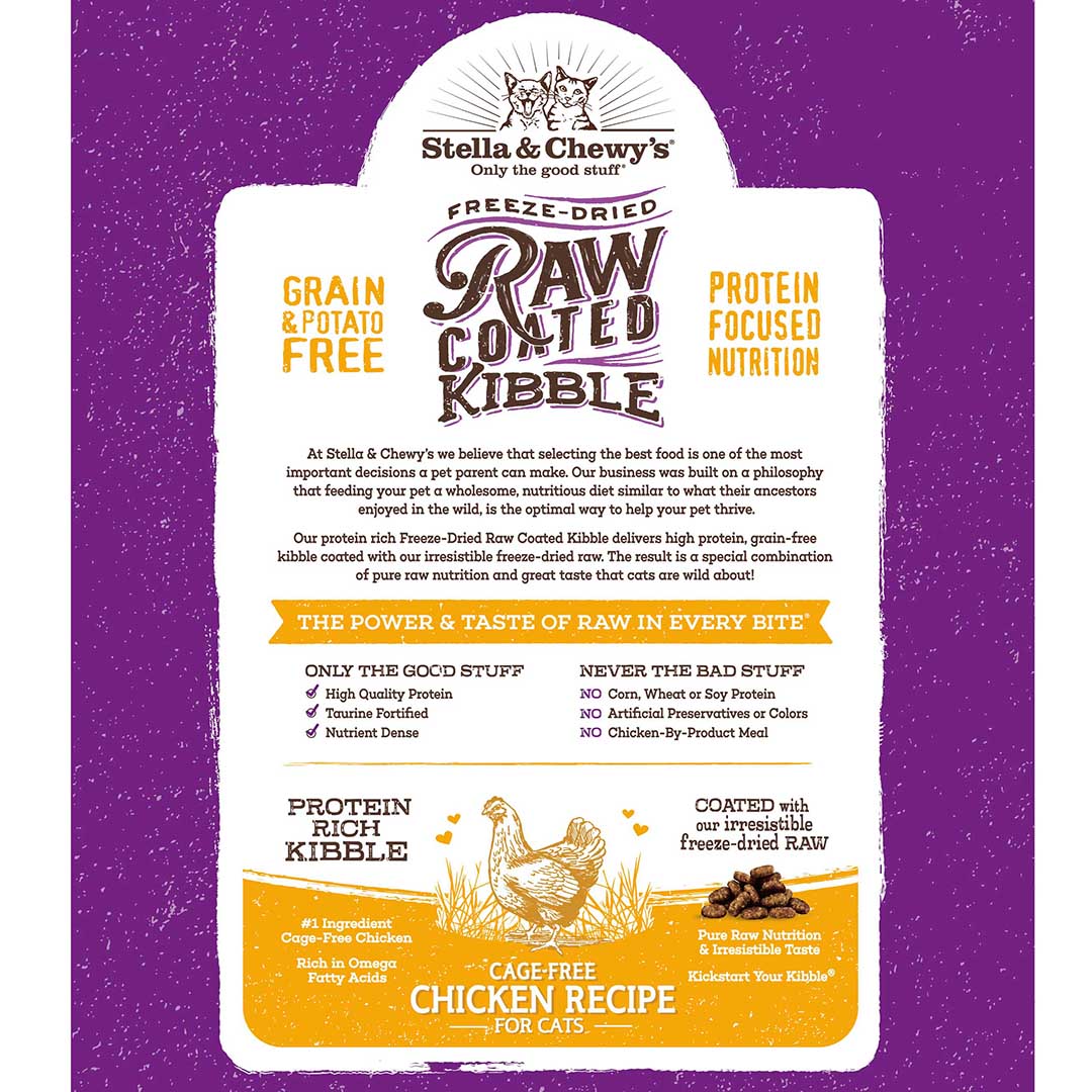 Stella & Chewy's Freeze Dried Raw Coated Kibble Cage-Free (Chicken Recipe) 5lb