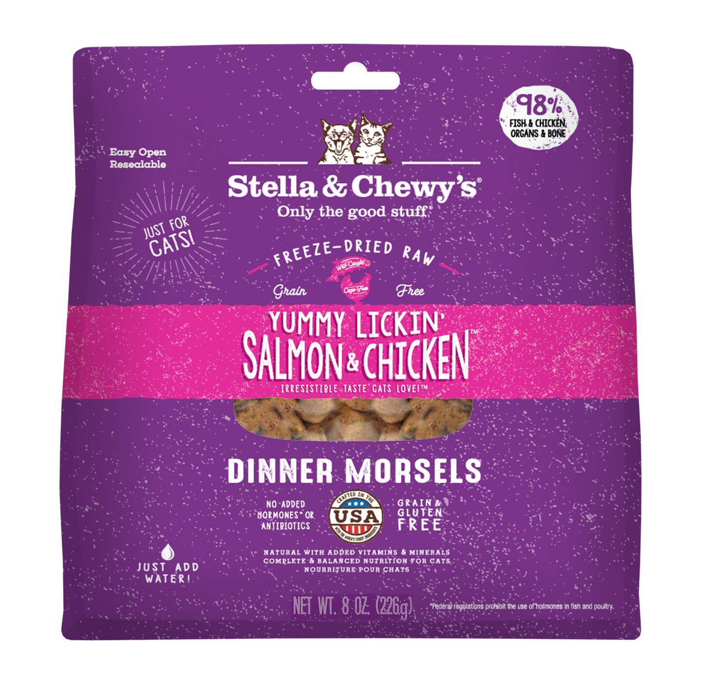 Stella & Chewy's Dinner Morsels (Salmon & Chicken) 8oz for Cats