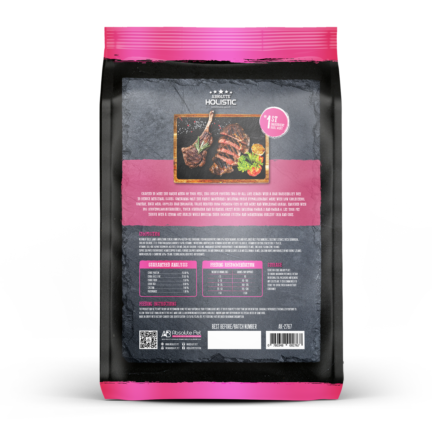 Absolute Holistic Kibbles in the Bag Dry Dog Food (Beef & Lamb)