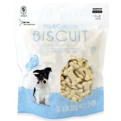 Bowwow Milk & Calcium Biscuit Dog Treats (220g)