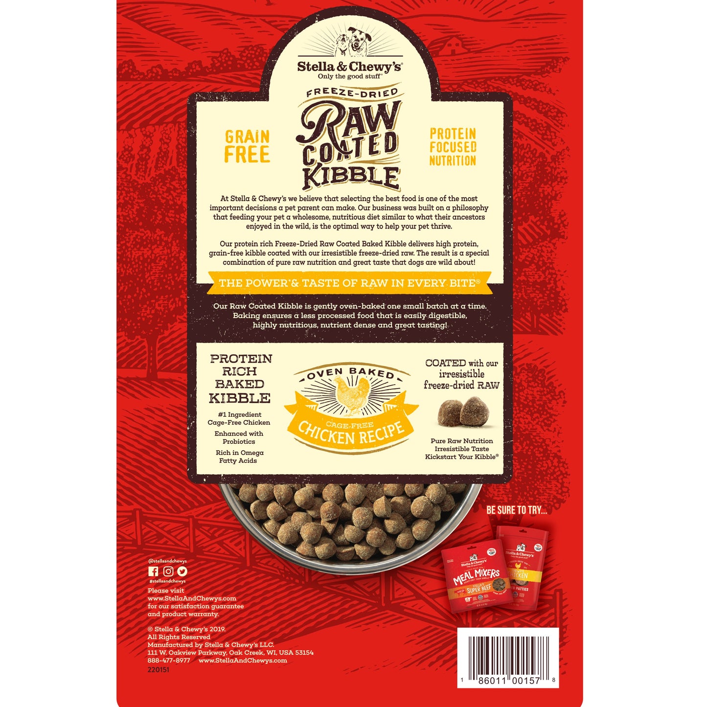 Stella & Chewy's Freeze Dried Raw Coated Kibble (Chicken)