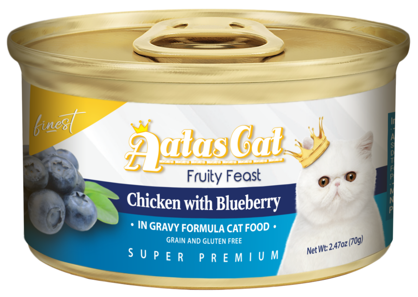 Aatas Cat Finest Fruity Feast Chicken w Blueberry in Gravy 70g