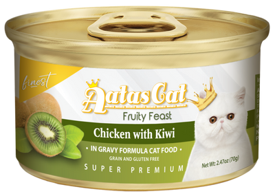 Aatas Cat Finest Fruity Feast Chicken w Kiwi in Gravy 70g