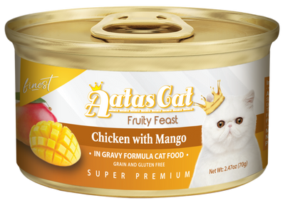 Aatas Cat Finest Fruity Feast Chicken w Mango in Gravy 70g