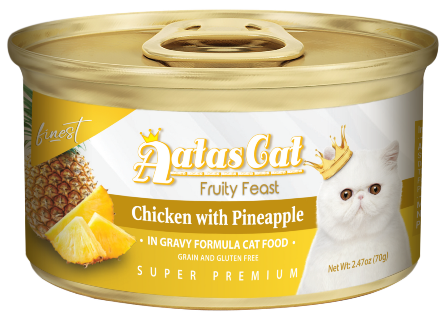 Aatas Cat Finest Fruity Feast Chicken w Pineapple in Gravy 70g