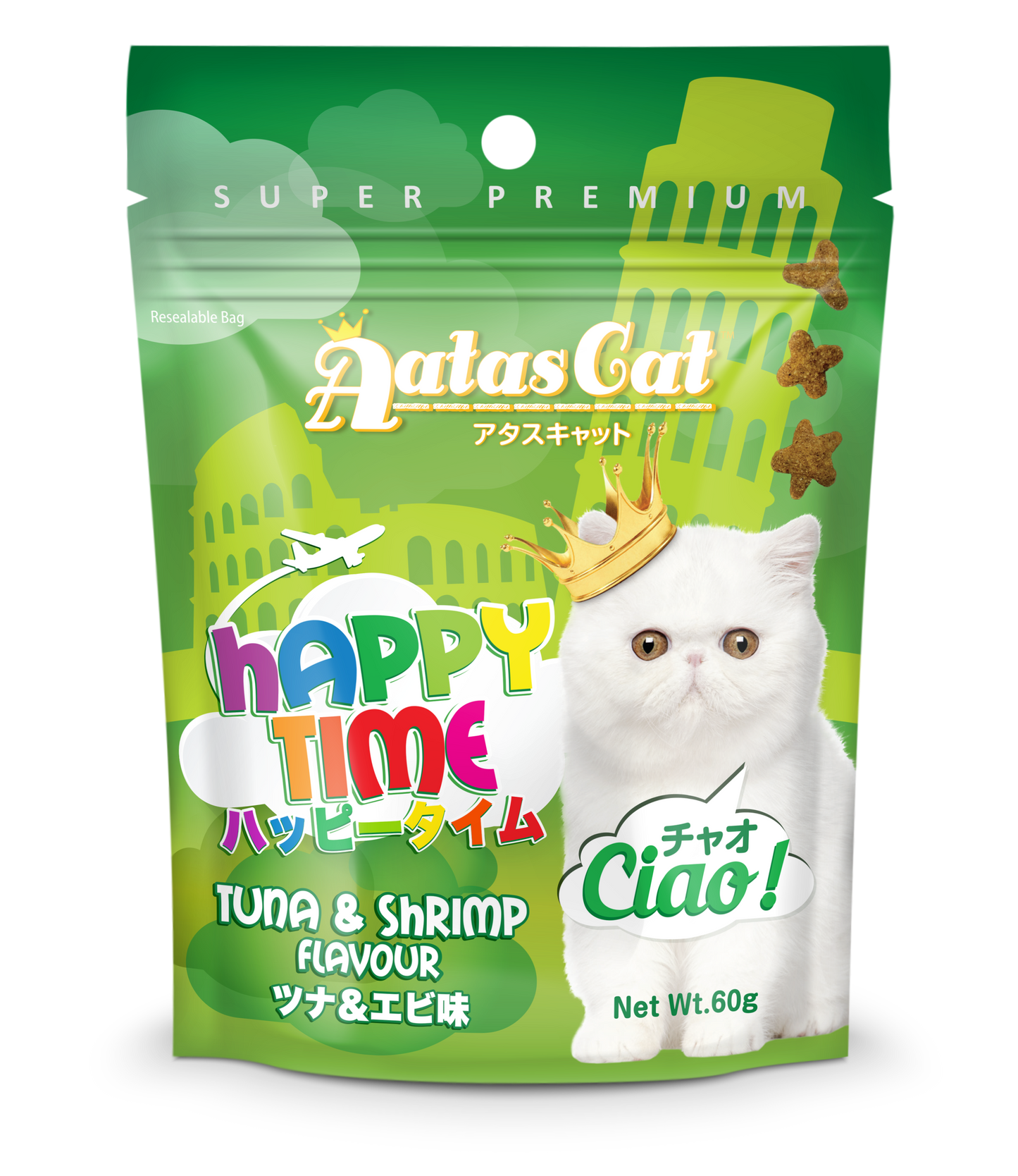 Aatas Cat Happy Time Ciao - Tuna & Shrimp Flavour 60g