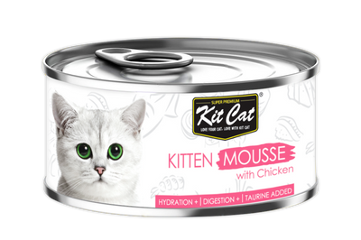 Kit Cat Kitten Mousse With Chicken Toppers 80g