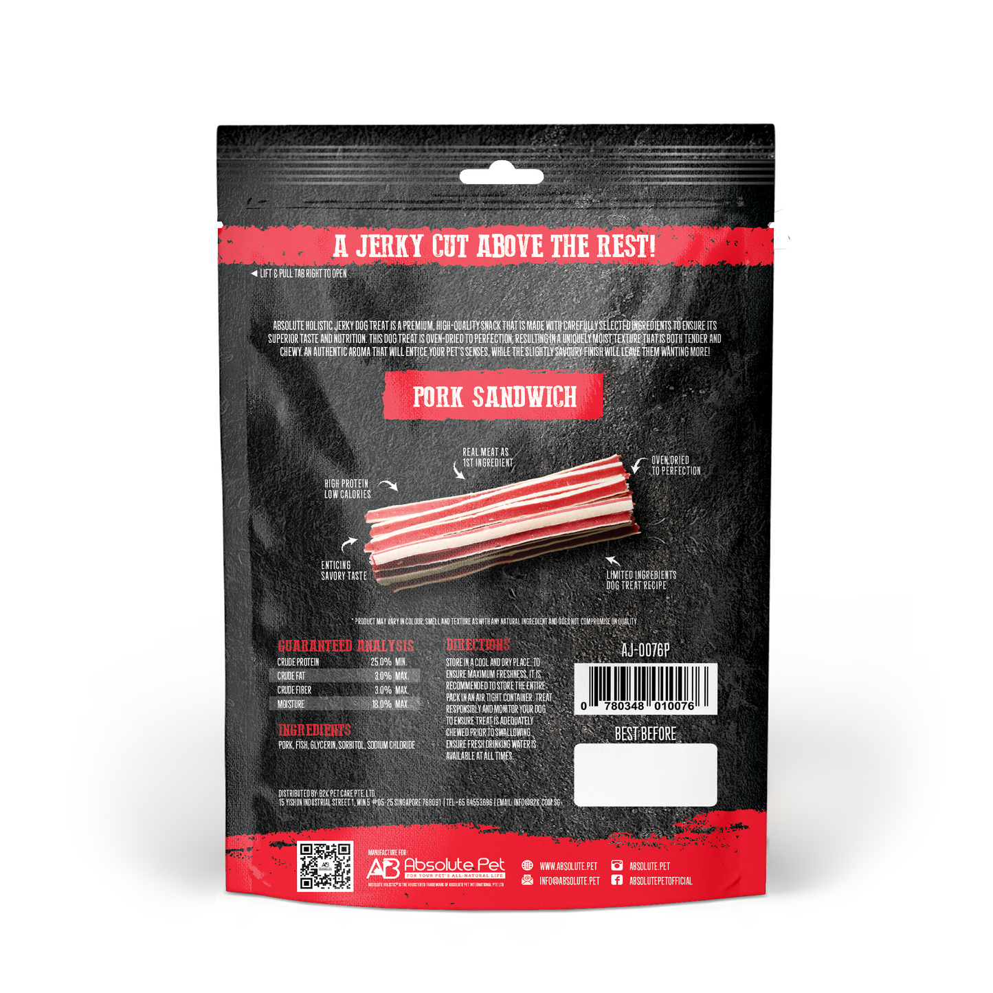 Absolute Holistic Pork & Whitefish Sandwich 100g