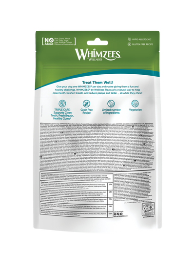 Whimzees Toothbrush XXS Dental Dog Treats Value Bag (113 pcs)