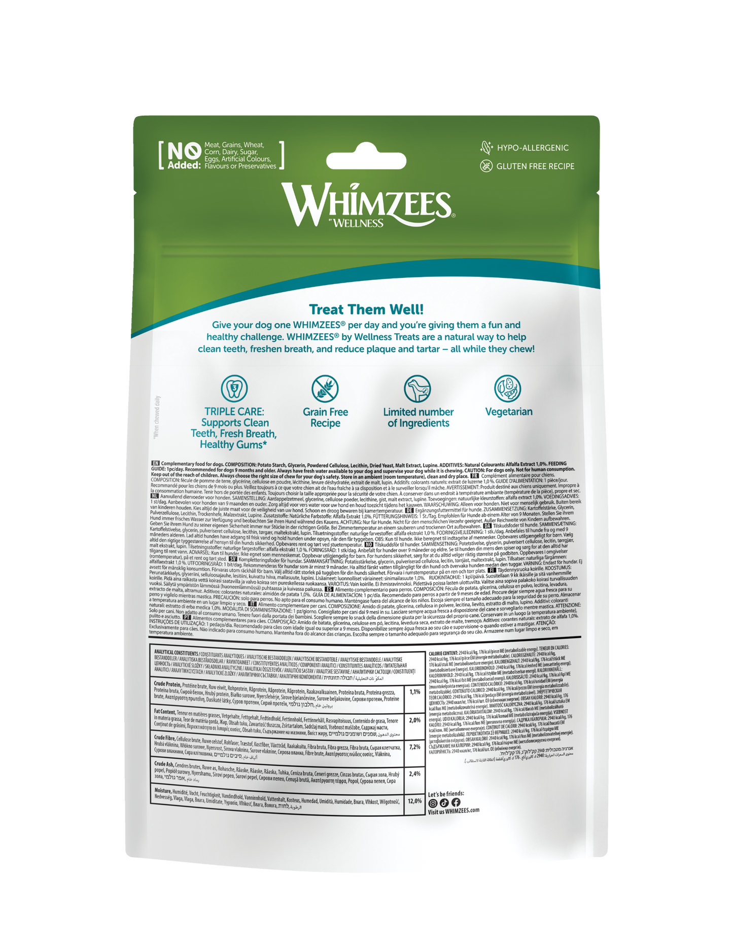 Whimzees Alligator L Dental Dog Treats Value Bag (6 pcs)