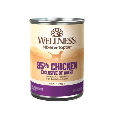 WELLNESS Mixer or Topper 95% Grain-Free Chicken (13.2oz)