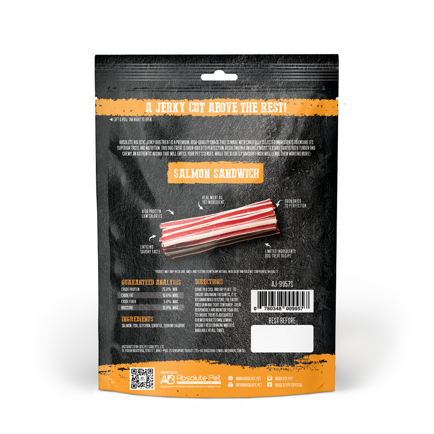 Absolute Holistic Salmon Sandwich 100g