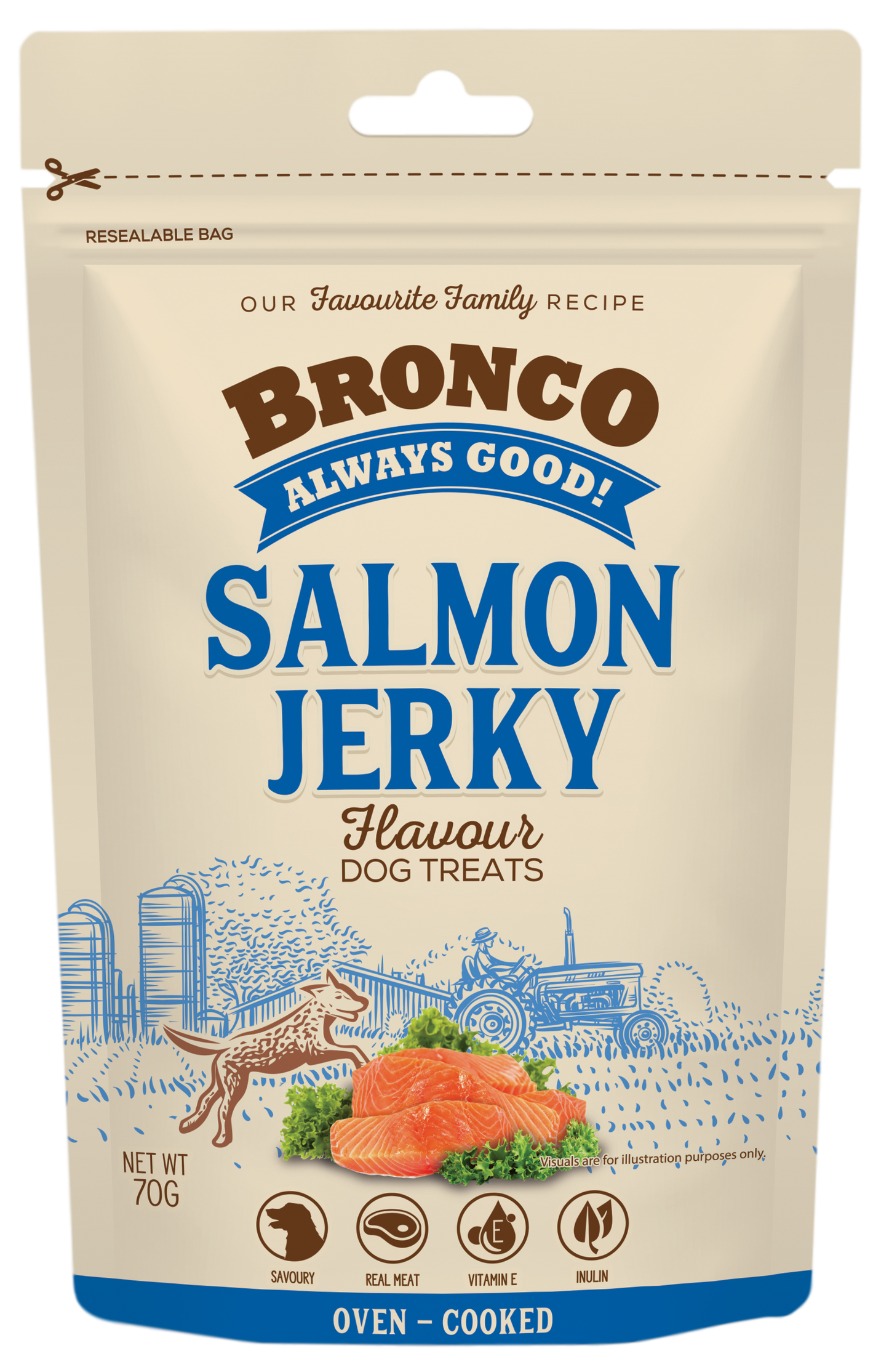 Bronco Jerky Salmon 70g