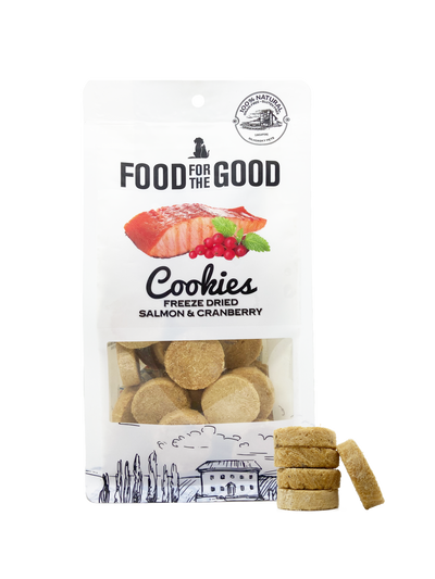 Food For The Good - Freeze Dried Salmon & Cranberry Cookies (70g) - Dog & Cat Treats