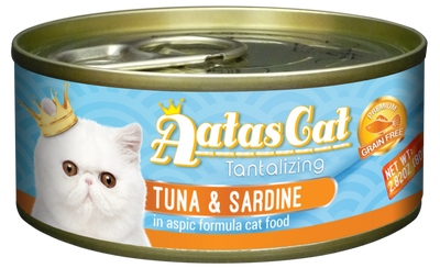 Aatas Cat Tantalizing Tuna & Sardine in Aspic Canned Cat Food 80g