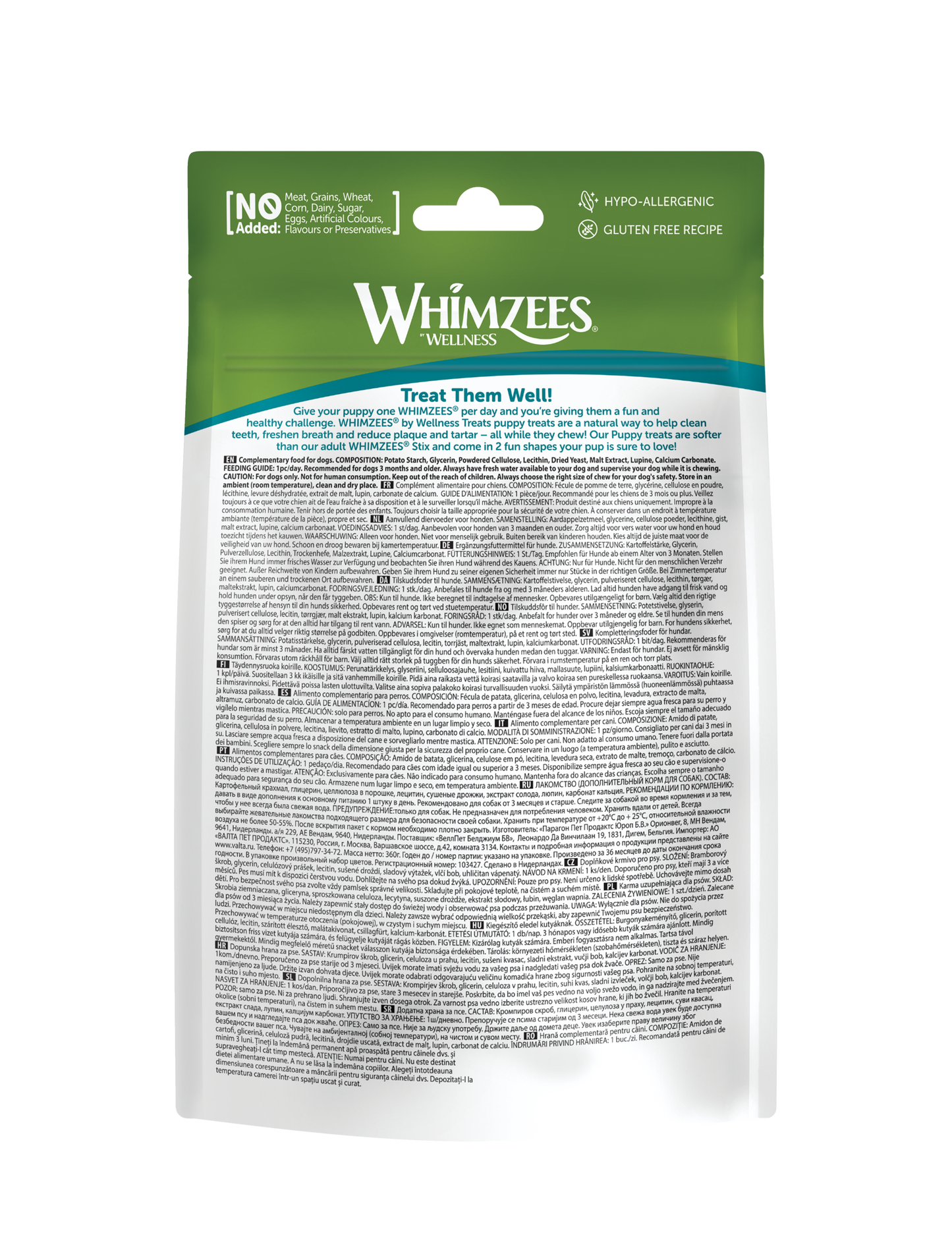 Whimzees Puppy Dental Treats M/L 210g