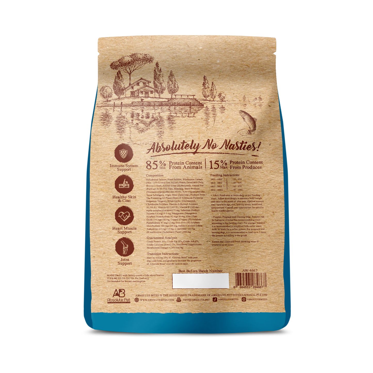 Absolute Bites Wild Age Dry Dog Food - Salmon & Potato