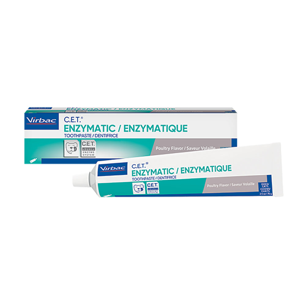 Virbac C.E.T. Enzymatic Dog Toothpaste 70g (Poultry) for Dogs and Cats