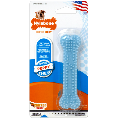 Nylabone Puppy Teething & Soothing Chew - Petite - Blue