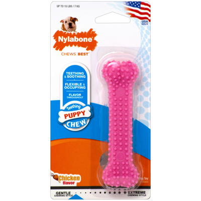 Nylabone Puppy Teething & Soothing Chew - Petite - Pink