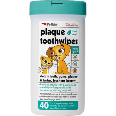 Petkin Tooth Wipes for Dogs and Cats